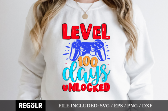 Level 100 Days Unlocked SVG: Crafts & Graphics for Local Branding