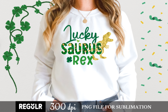 Lucky Saurus Rex SVG: Graphics for Crafts & Seasonal Sales