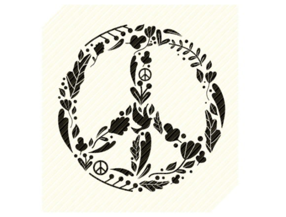 Peace Symbol Peace Sign Graphic for Crafts & Digital Publishing