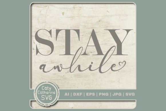 Stay Awhile Home Welcome Mat Quote